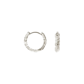 Camille Brinch - Lille Sparkly Hoops, Slv