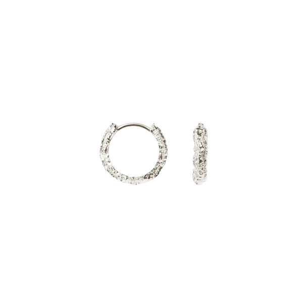 Camille Brinch - Lille Sparkly Hoops, Slv