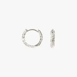 Camille Brinch - Lille Sparkly Hoops, Slv