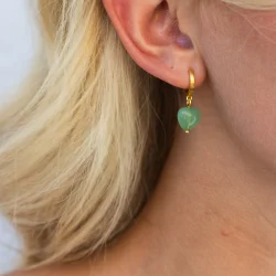 byBiehl - Soft Heart Hoop Green, forgyldt