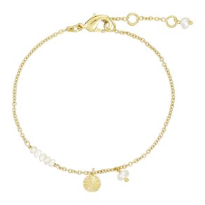 Pure By Nat - Armbnd med natursten og vedhng