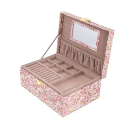 Bon Dep - Smykkeskrin Jewelry box square mw Liberty, Poppy and Daisy
