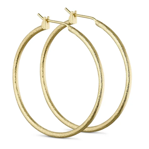 Pure By Nat - Ellie Store B�rstede Hoops �reringe, Forgyldt