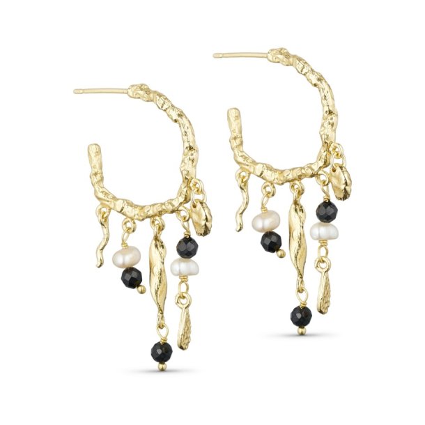 Pure By Nat - reringe med natursten, sort onyx