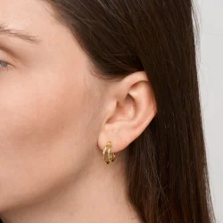 Pure By Nat - Willow Duo Hoops �reringe, Forgyldt