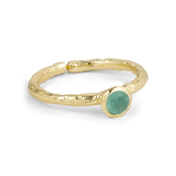Pure By Nat - Ring med natursten, Aqua