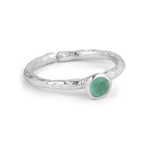 Pure By Nat - Ring med natursten, Aqua