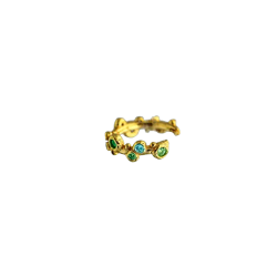 Smykish - Crystal Earcuff, Bl�/Gr�n