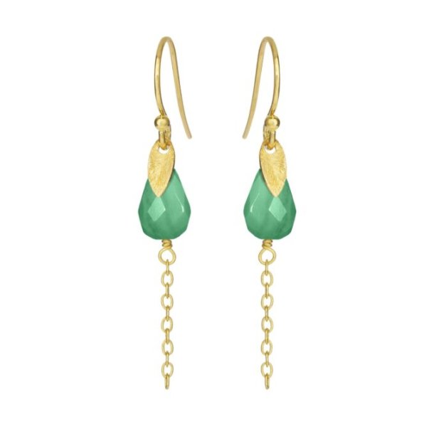 Susanne Friis Bjrner - reringe m. lille blad &amp; grn perle