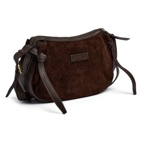 Depeche - Crossbody Taske i Ruskind, Chocolate