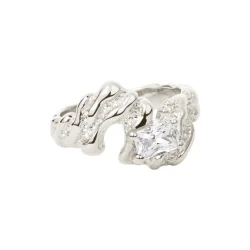Camille Brinch - Flare Zebra Ring, S�lv