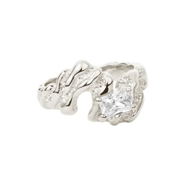 Camille Brinch - Flare Zebra Ring, S�lv