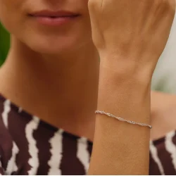 Camille Brinch - Store Zebra Armb�nd, S�lv