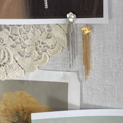 Stine A - Shell Reflections Earrings with Chains