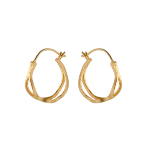 Pernille Corydon - Stream Hoops reringe, Guld