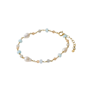 Pernille Corydon - Mellow Blue Armbnd, Guld