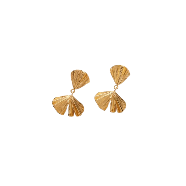 Pernille Corydon - Autumn Leaf Earrings, Forgyldt