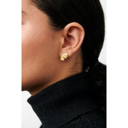Pernille Corydon - Autumn Leaf Earsticks, Forgyldt