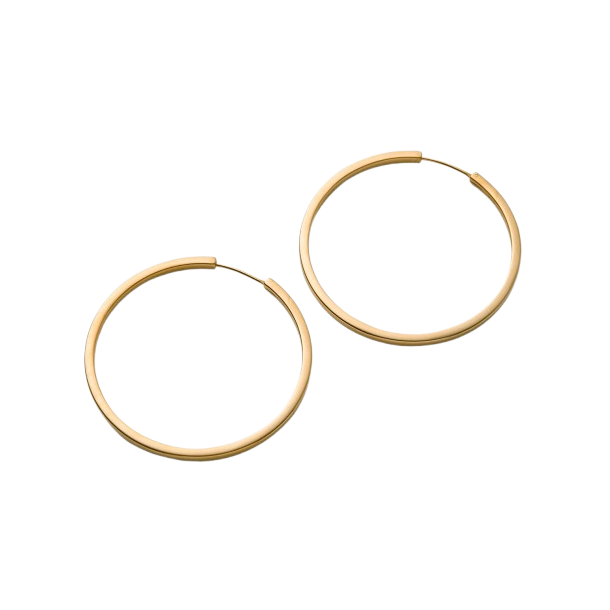 Pernille Corydon - Large Circle Line Hoops �reringe, Forgyldt