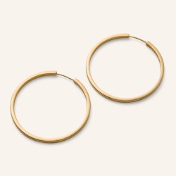 Pernille Corydon - Large Circle Line Hoops �reringe, Forgyldt