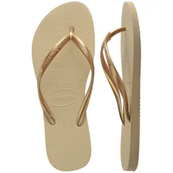 Havaianas - Slim Klipklapper, SandGrey/L.Gold