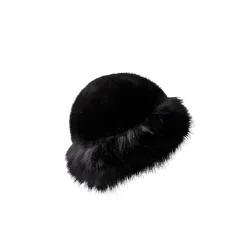 Black Colour - Kajsa Fluffy Hat, Sort