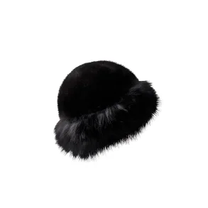 Black Colour - Kajsa Fluffy Hat, Sort