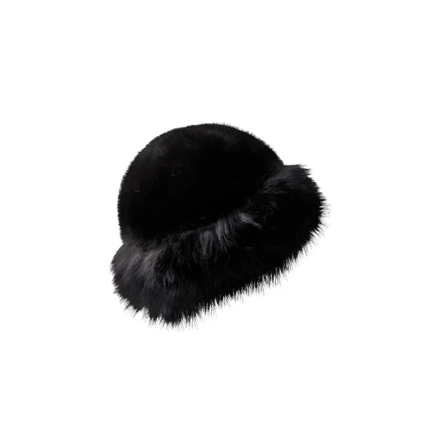 Black Colour - Kajsa Fluffy Hat, Sort