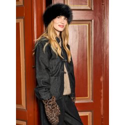 Black Colour - Kajsa Fluffy Hat, Sort