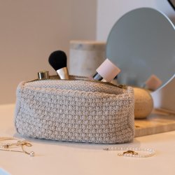 By Lohn - Petra Strikket Clutch, Beige Melange