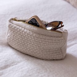 By Lohn - Petra Strikket Clutch, Beige Melange