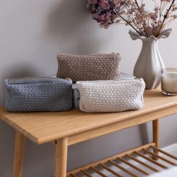 By Lohn - Petra Strikket Clutch, Beige Melange