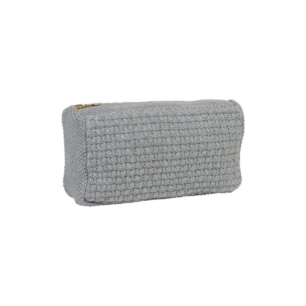 By Lohn - Petra Strikket Clutch, Grey Melange