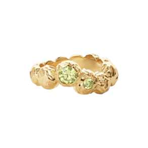 Camille Brinch - Store Wavy Dots Ring, Forgyldt