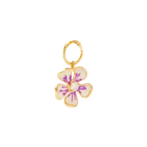 Pico - Enamel Flower Vedh�ng, Hvid