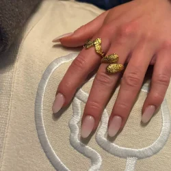 Sistie 2nd - Wavy Ring, Forgyldt