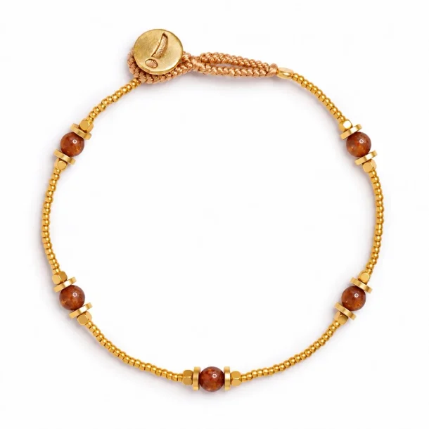  Ibu Jewels - Lulu Moos Armb�nd, Brown Garnet