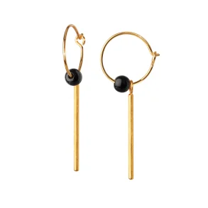 Scherning - Aura Perle reringe, Black/Gold