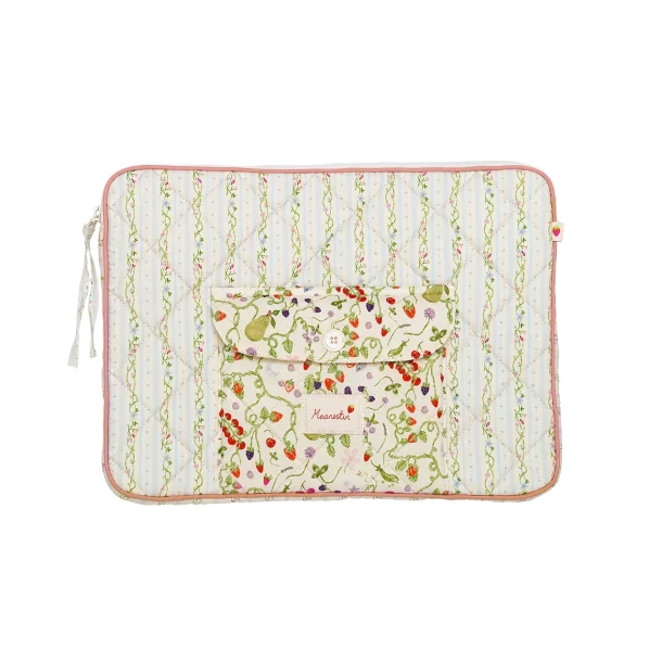 Maanesten - Alesea Computer Sleeve, Summer Stripes Peach