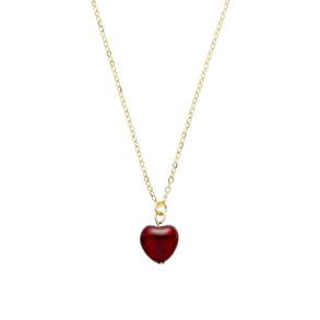 So - Alma Hjerte Halskde, Rd Jade (Passion)