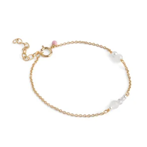 Enamel - Armbnd Sofia, White and Pearls