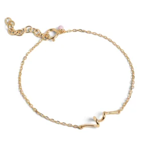 Enamel - Twist Bracelet, Forgyldt
