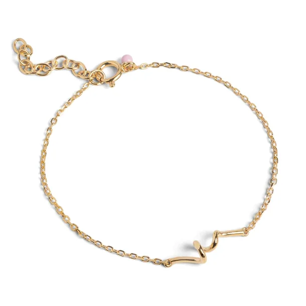 Enamel - Twist Bracelet, Forgyldt