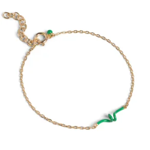 Enamel - Twist Bracelet, Grass Green