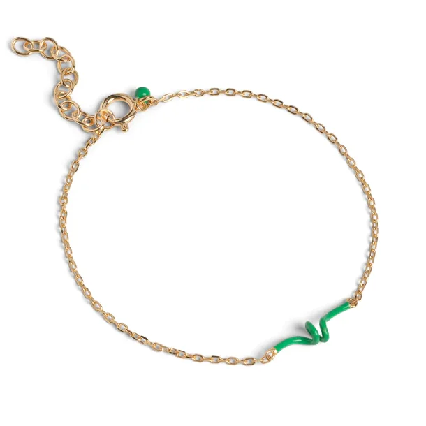 Enamel - Twist Bracelet, Grass Green