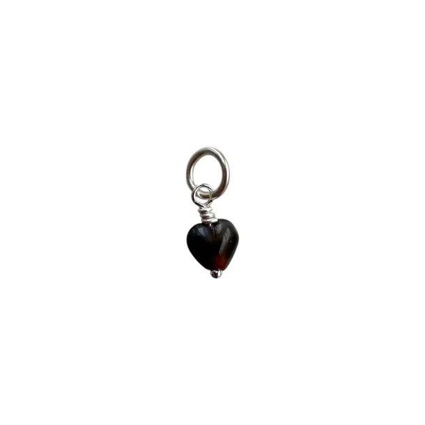 Pico - French Mini Heart Pendant, Mocca