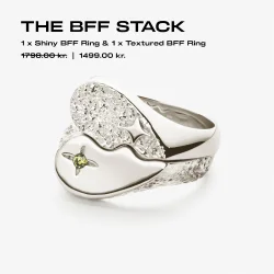 Camille Brinch - BFF Sparkly Ringe STACK, s�lv/forgyldt