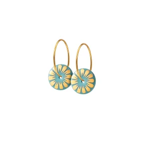 Scherning - Bloom �reringe, Aqua/Gold