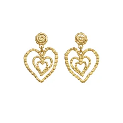 Maanesten - Beate Petite �reringe, Forgyldt