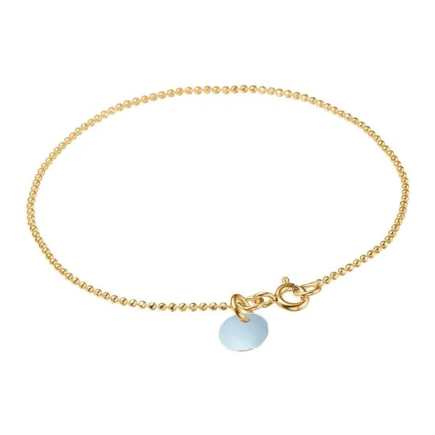 Enamel - Ball Chain Bracelet, Icy Blue